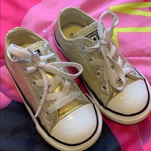 Toddler girls Converse All Star gold Chuck Taylor